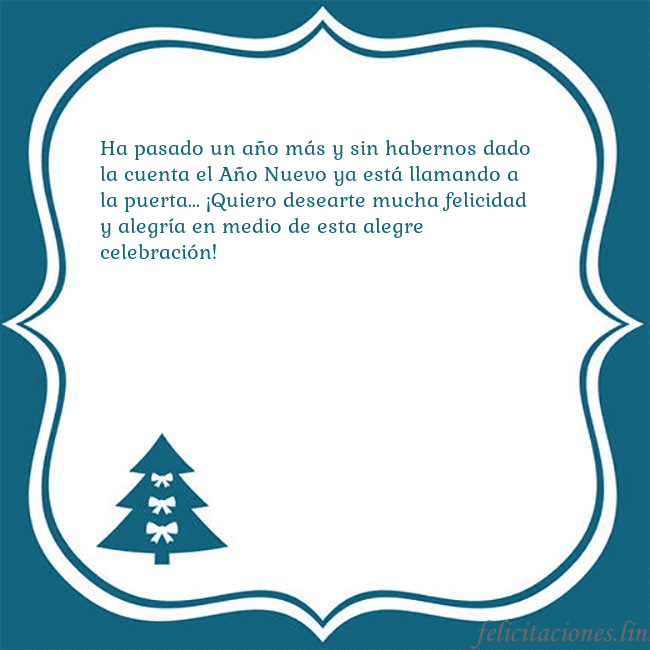 Tarjeta con un árbol de Navidad azul