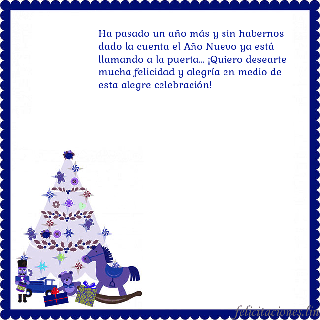 Tarjeta de felicitación con un árbol de Navidad y El Cascanueces