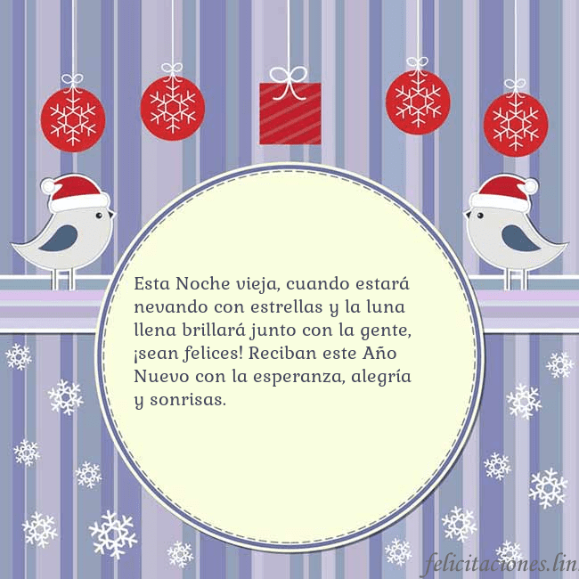 Tarjeta con pájaros navideños