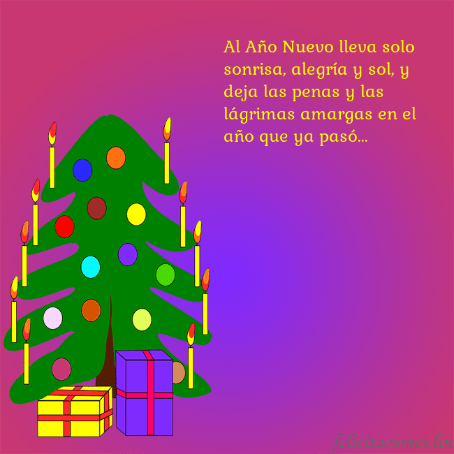 Tarjeta de felicitación brillante con un árbol de Navidad pintado