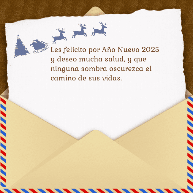 Tarjeta con sobre y ciervo