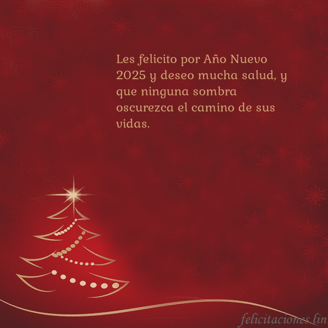 Tarjeta de Navidad roja con árbol de Navidad dorado