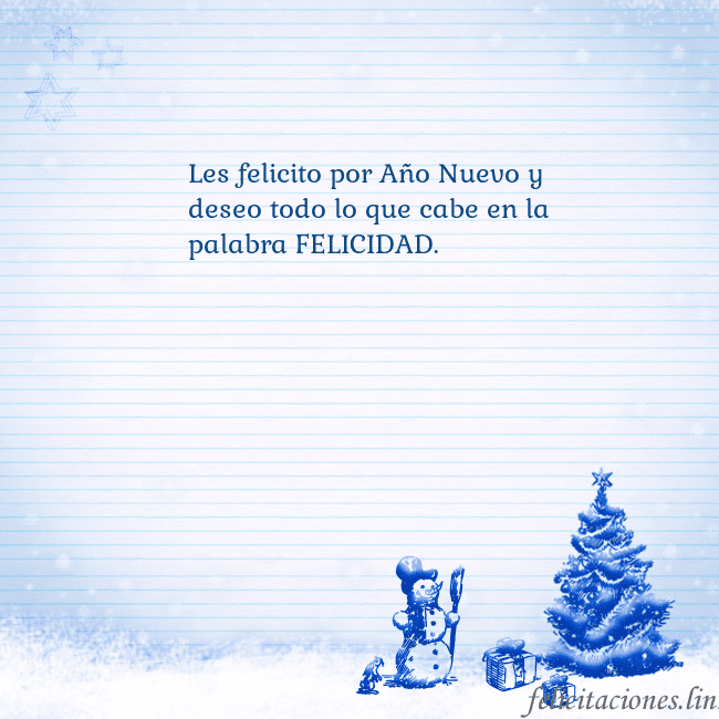 Tarjeta con un muñeco de nieve azul y un árbol de Navidad