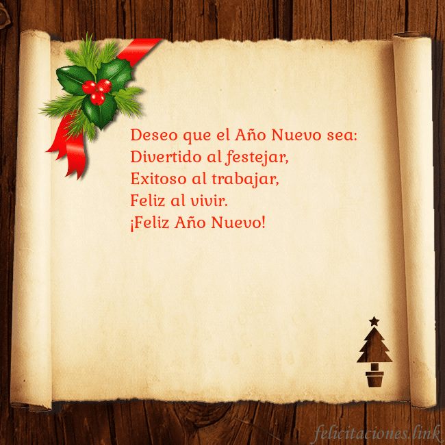 Tarjeta de Navidad sobre madera y pergamino