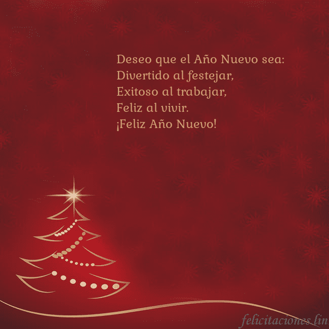 Tarjeta de Navidad roja con árbol de Navidad dorado