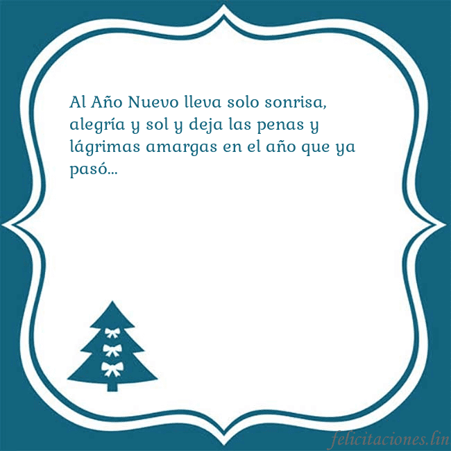 Tarjeta con un árbol de Navidad azul