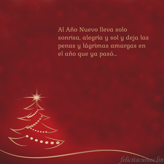 Tarjeta de Navidad roja con árbol de Navidad dorado