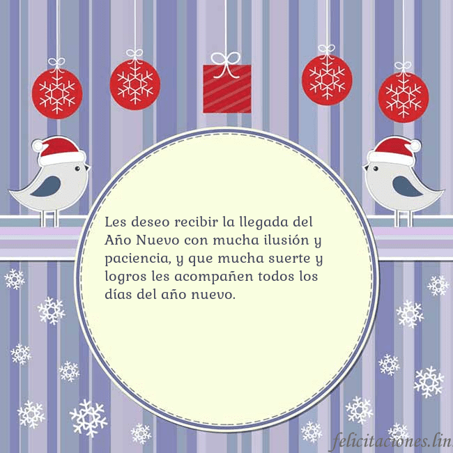 Tarjeta con pájaros navideños