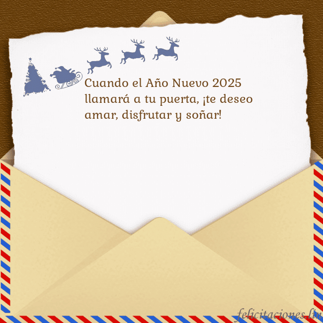 Tarjeta con sobre y ciervo