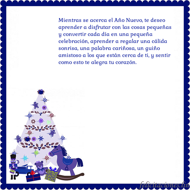 Tarjeta de felicitación con un árbol de Navidad y El Cascanueces