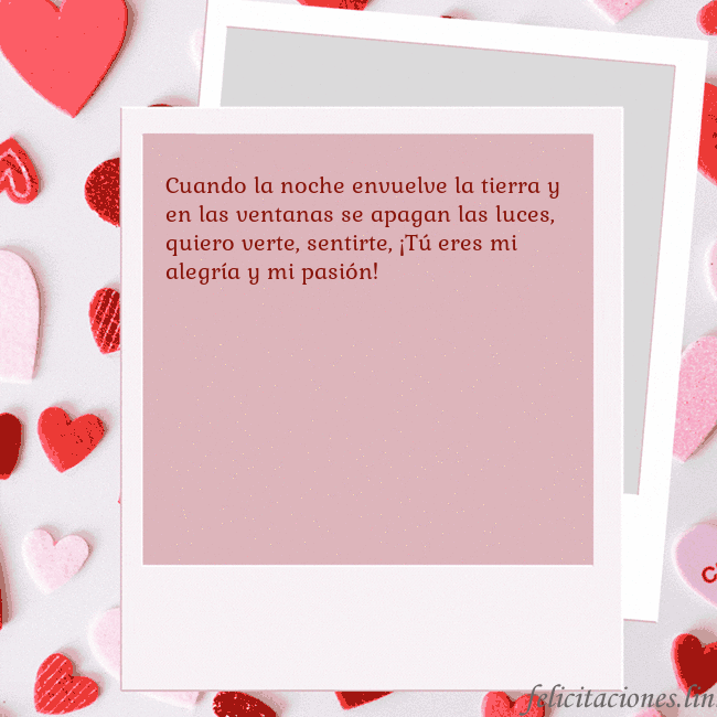Tarjeta animada de San Valentín Cuando la noche envuelve la tierra y en las ventan Tarjeta animada de San Valentín