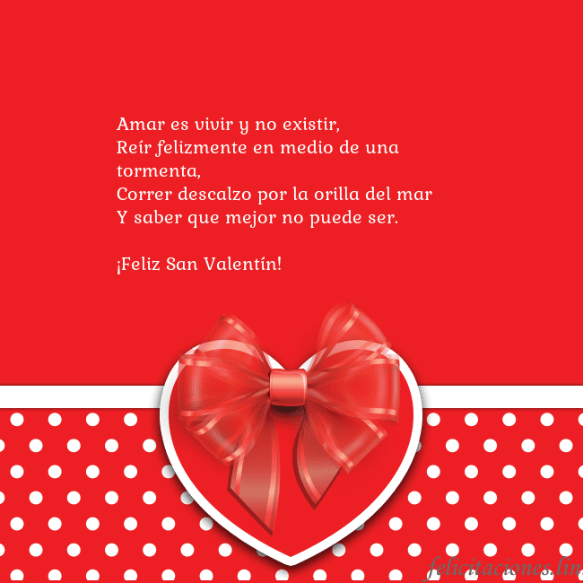Tarjetas de San Valentín 2 Amar es vivir y no existir,
Reír felizmente en med Tarjetas de San Valentín 2