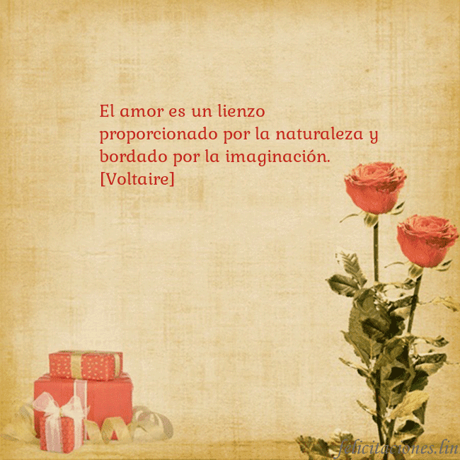 Tarjeta con rosas y regalos