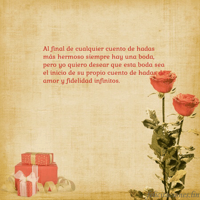 Tarjeta con rosas y regalos