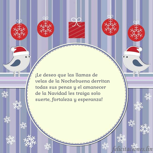 Tarjeta con pájaros navideños