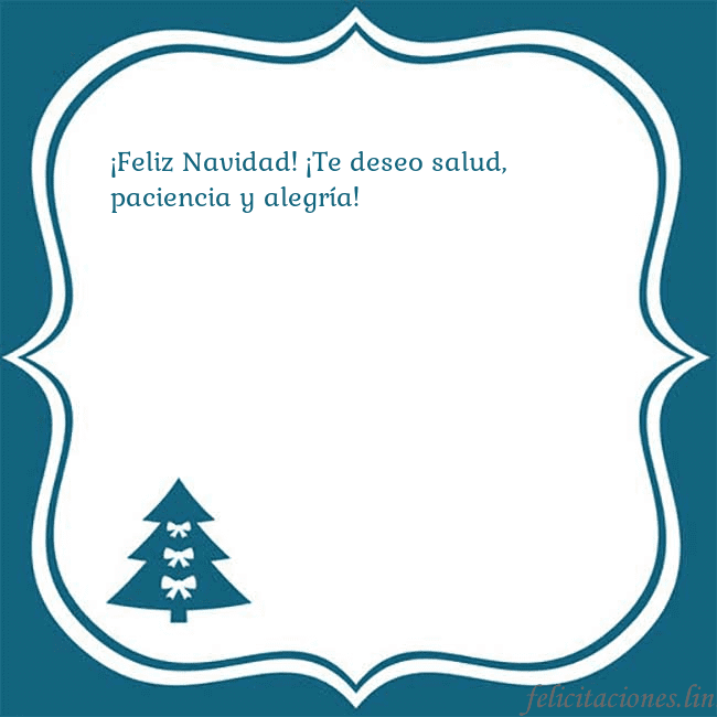 Tarjeta con un árbol de Navidad azul