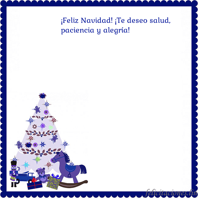 Tarjeta de felicitación con un árbol de Navidad y El Cascanueces