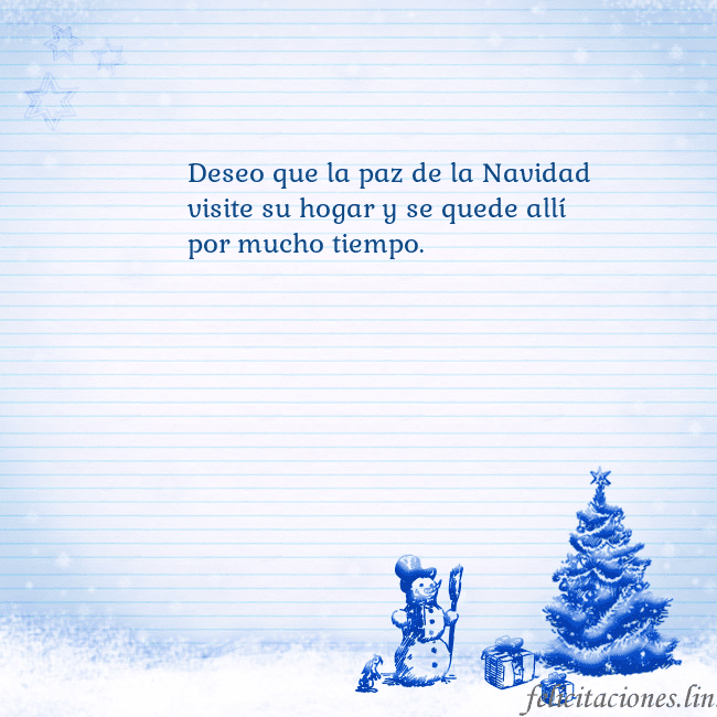 Tarjeta con un muñeco de nieve azul y un árbol de Navidad