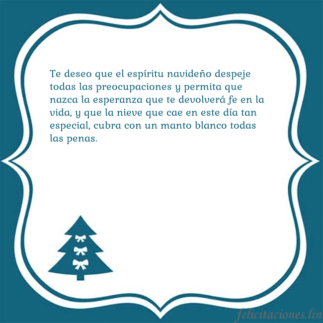 Tarjeta con un árbol de Navidad azul