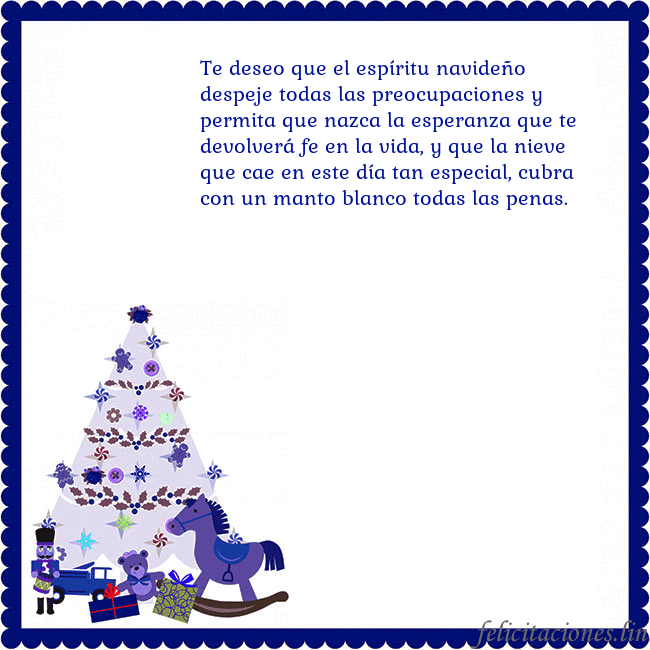 Tarjeta de felicitación con un árbol de Navidad y El Cascanueces