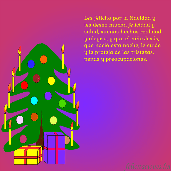 Tarjeta de felicitación brillante con un árbol de Navidad pintado