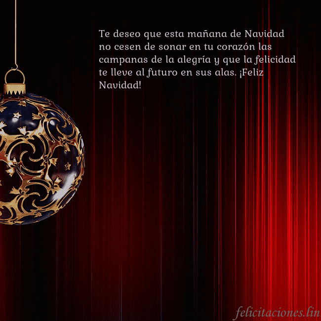 Tarjeta roja con un lujoso juguete de árbol de Navidad