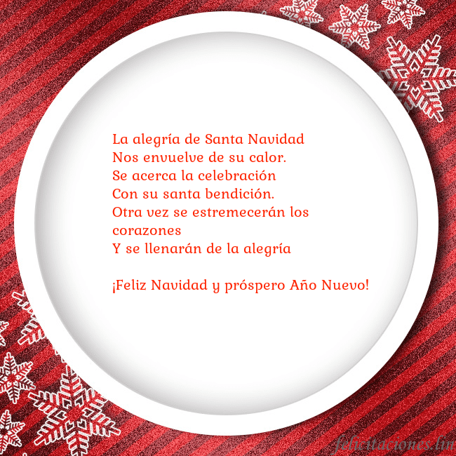Tarjeta con marco rojo La alegría de Santa Navidad
Nos envuelve de su ca Tarjeta con marco rojo