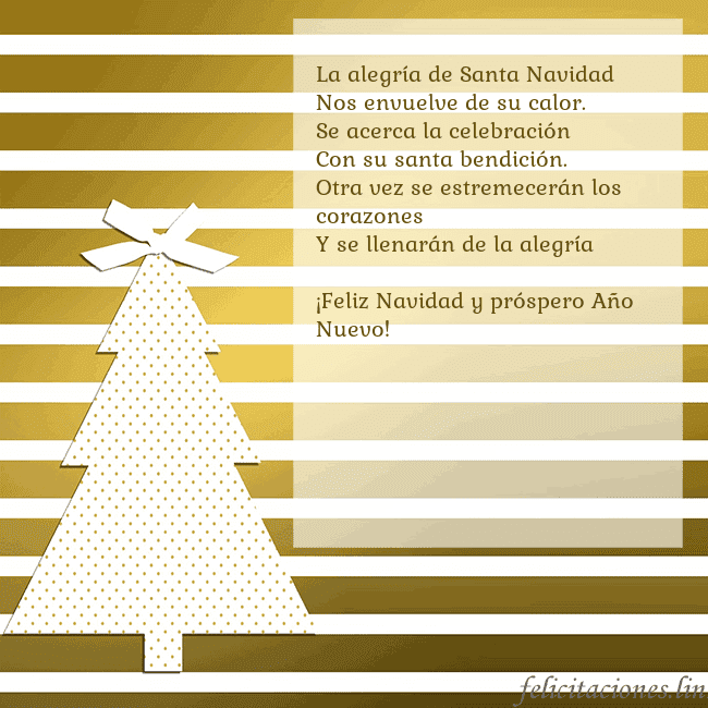 Tarjeta de felicitación de árbol de Navidad dorado brillante