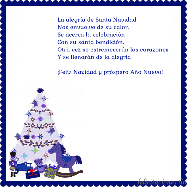 Tarjeta de felicitación con un árbol de Navidad y El Cascanueces