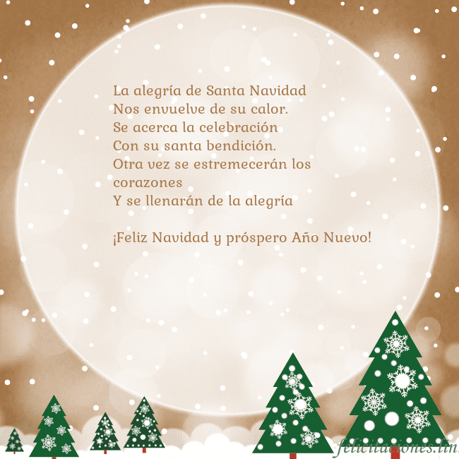 Tarjeta con una gran luna La alegría de Santa Navidad
Nos envuelve de su ca Tarjeta con una gran luna