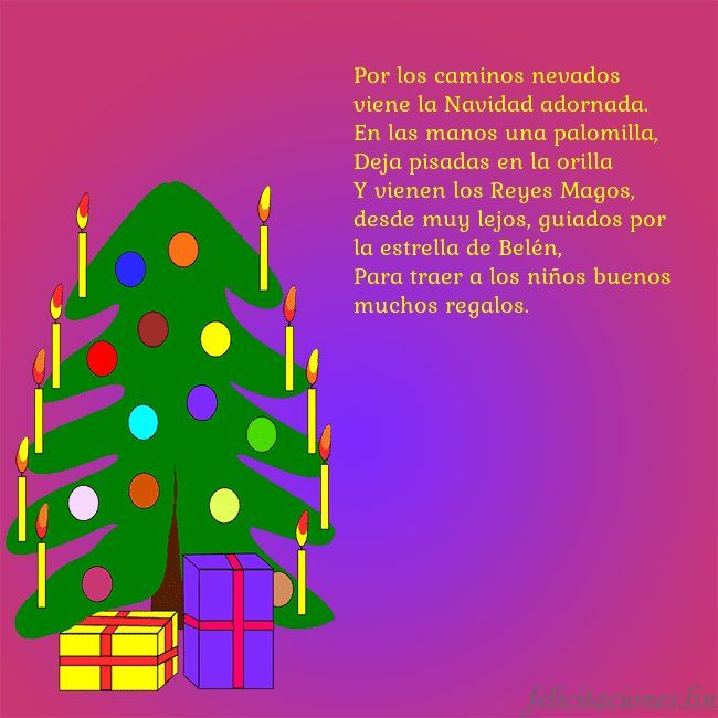 Tarjeta de felicitación brillante con un árbol de Navidad pintado