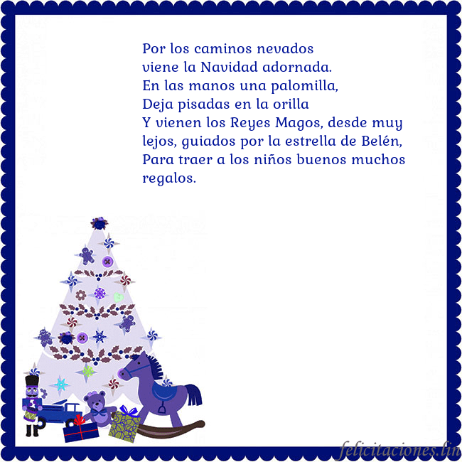 Tarjeta de felicitación con un árbol de Navidad y El Cascanueces