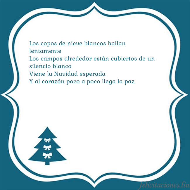 Tarjeta con un árbol de Navidad azul