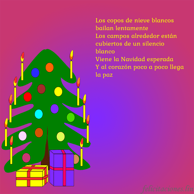 Tarjeta de felicitación brillante con un árbol de Navidad pintado