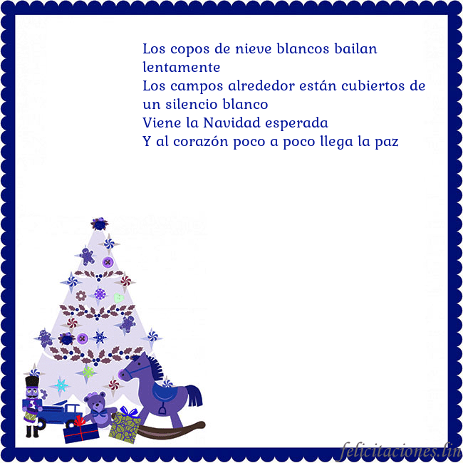 Tarjeta de felicitación con un árbol de Navidad y El Cascanueces