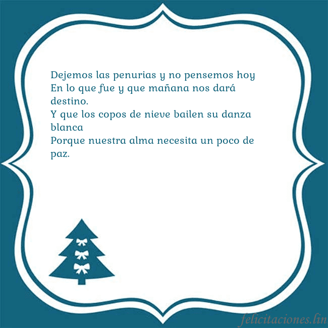 Tarjeta con un árbol de Navidad azul