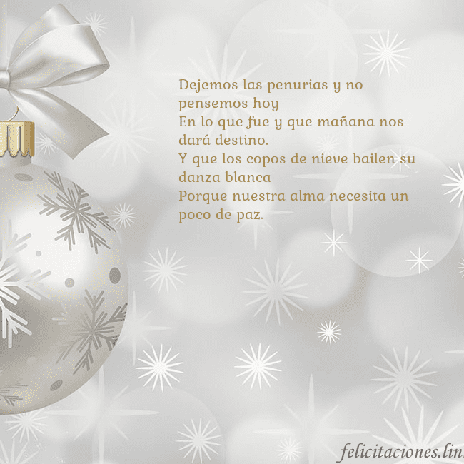 Tarjeta de felicitación con un árbol de Navidad plateado Dejemos las penurias y no pensemos hoy
En lo que f Tarjeta de felicitación con un árbol de Navidad plateado