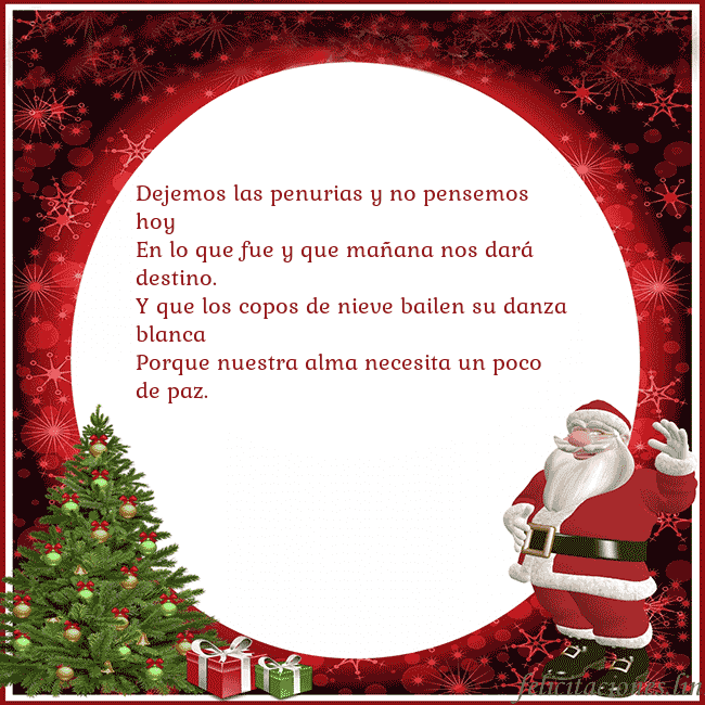 Tarjeta de felicitación con escarcha vieja y regalos Dejemos las penurias y no pensemos hoy
En lo que f Tarjeta de felicitación con escarcha vieja y regalos