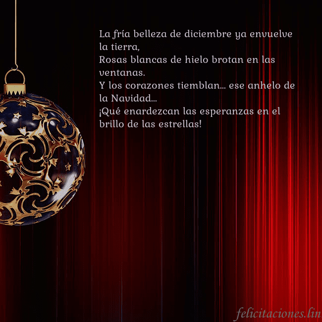 Tarjeta roja con un lujoso juguete de árbol de Navidad La fría belleza de diciembre ya envuelve la tierra Tarjeta roja con un lujoso juguete de árbol de Navidad