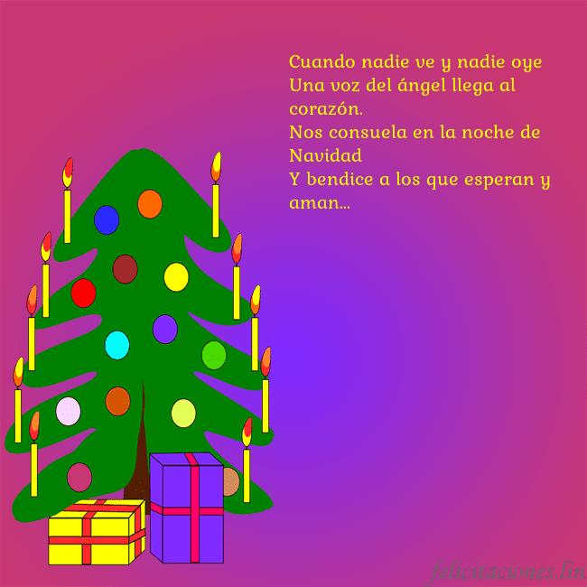 Tarjeta de felicitación brillante con un árbol de Navidad pintado