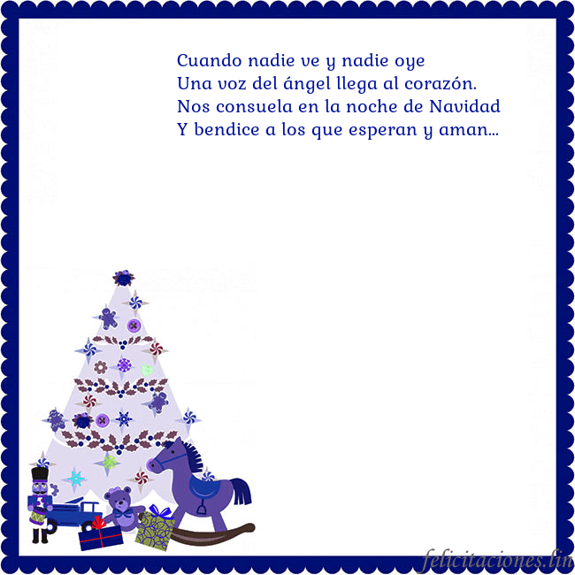 Tarjeta de felicitación con un árbol de Navidad y El Cascanueces