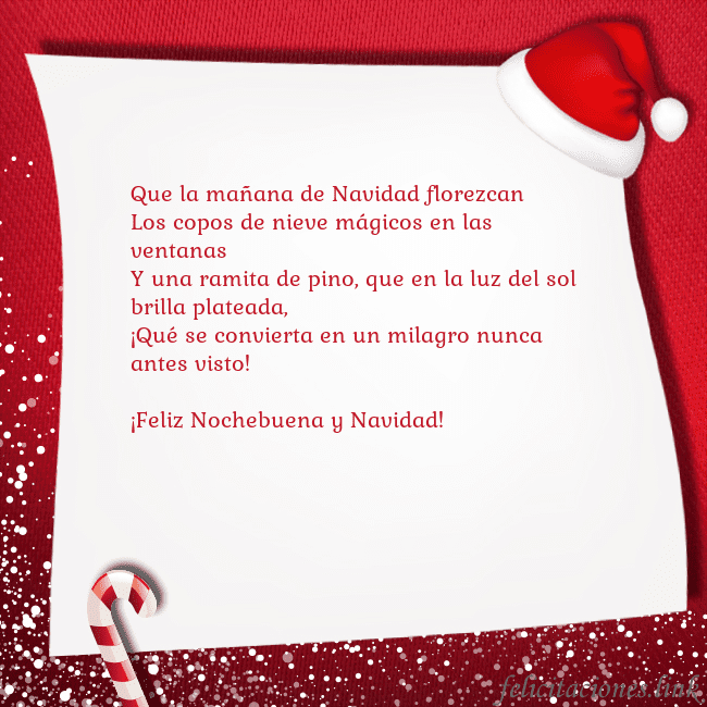Tarjeta con dulces y un sombrero enano
Que la mañana de Navidad florezcan
Los copos de n Tarjeta con dulces y un sombrero enano