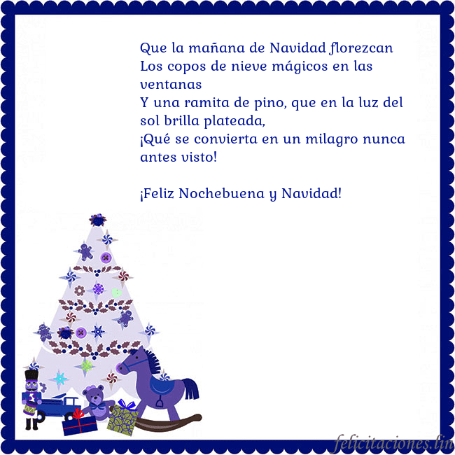 Tarjeta de felicitación con un árbol de Navidad y El Cascanueces