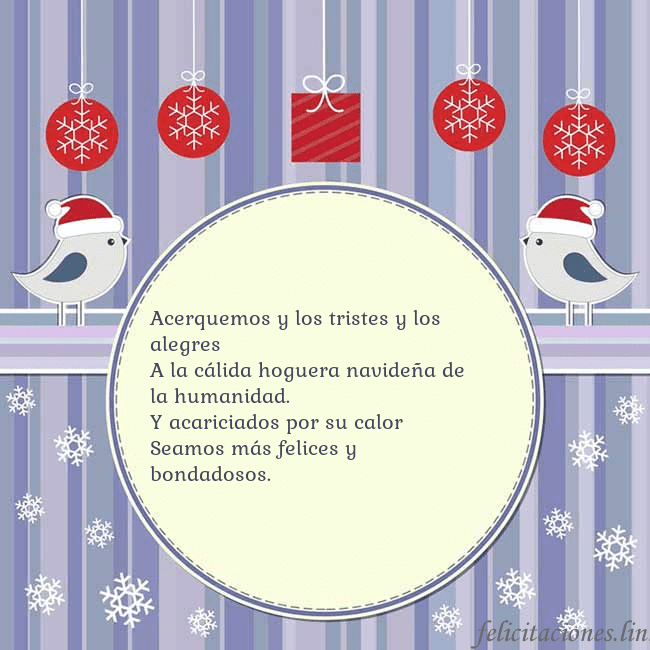 Tarjeta con pájaros navideños