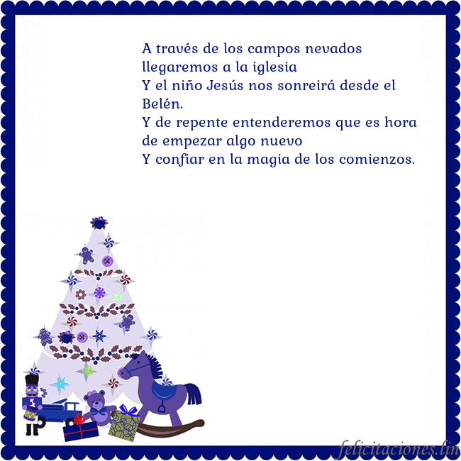 Tarjeta de felicitación con un árbol de Navidad y El Cascanueces