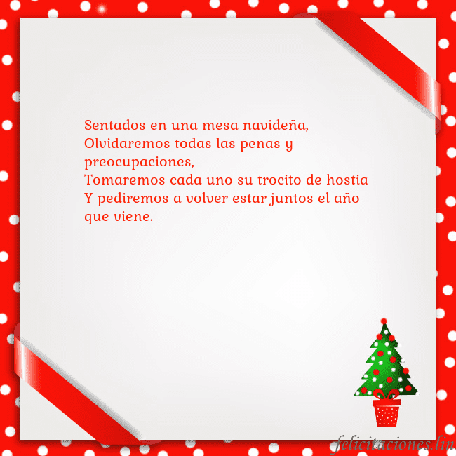 Tarjeta con árbol de Navidad en una maceta Sentados en una mesa navideña,
Olvidaremos todas l Tarjeta con árbol de Navidad en una maceta