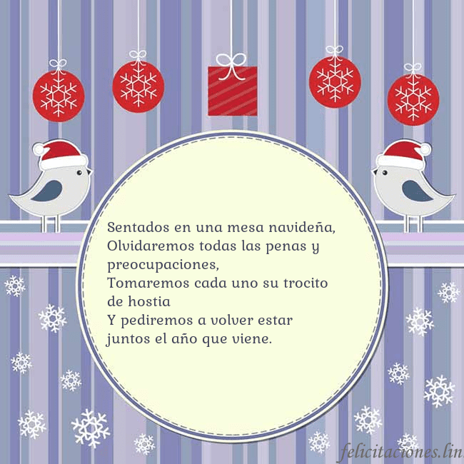 Tarjeta con pájaros navideños