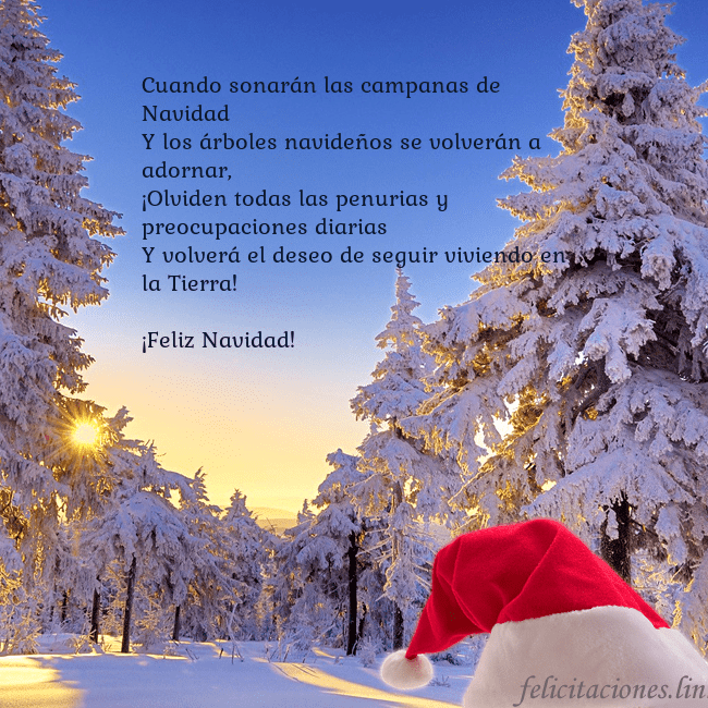 Tarjetas electrónicas de Navidad con bosque nevado
