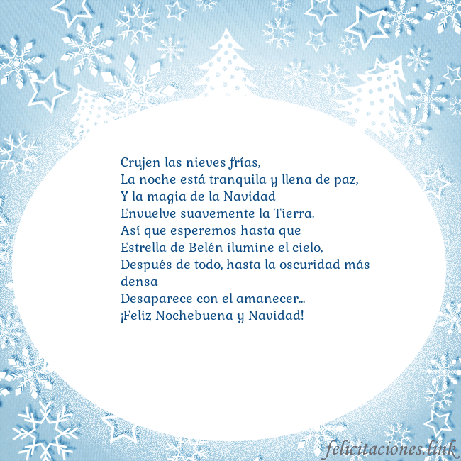 Tarjeta con abetos y copos de nieve