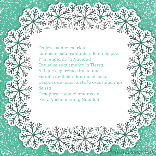 Tarjeta con copos de nieve